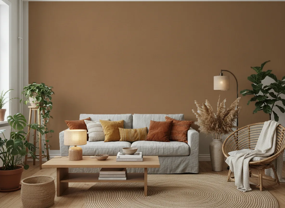 Minimalistyczna metaliczna — Salon boho