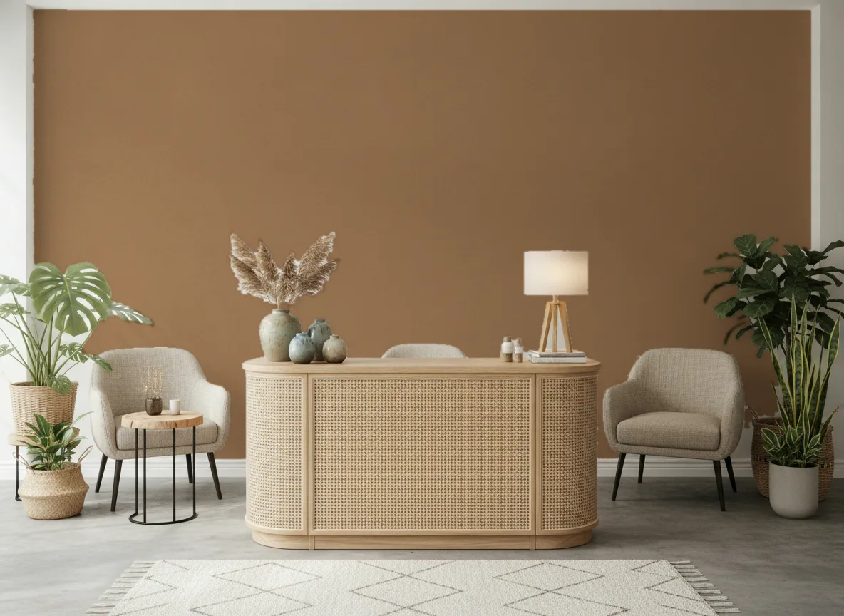 Minimalistyczna metaliczna — Recepcja salonu kosmetycznego
