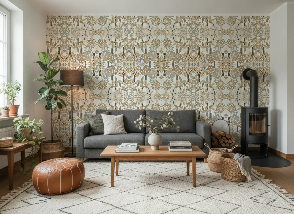 Peradeniya — Salon z kozą w domu