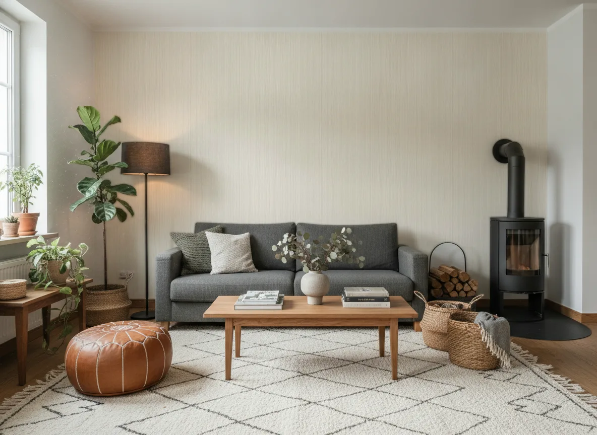 Zebrano — Salon z kozą w domu