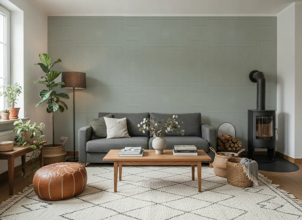 Polyform Vinacoustic Kent — Salon z kozą w domu