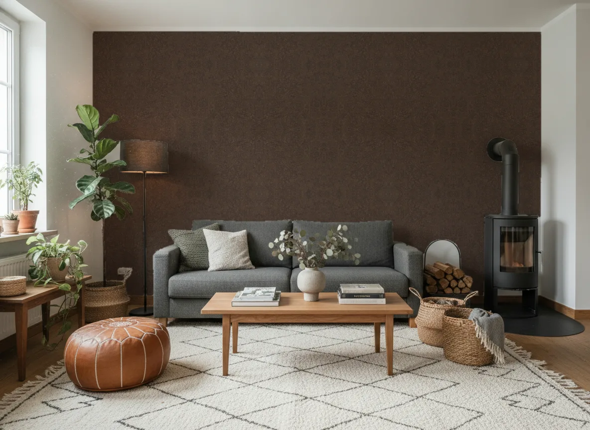 Tapeta obiektowa Bruce W15 — Salon z kozą w domu