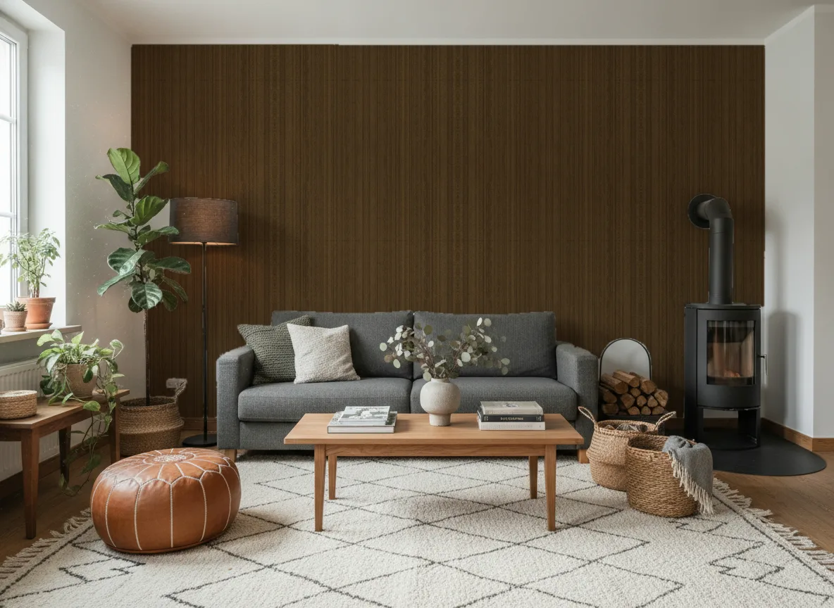 Tapeta obiektowa Cora W18 — Salon z kozą w domu