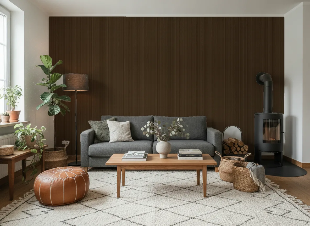 Tapeta obiektowa Henry W31 — Salon z kozą w domu