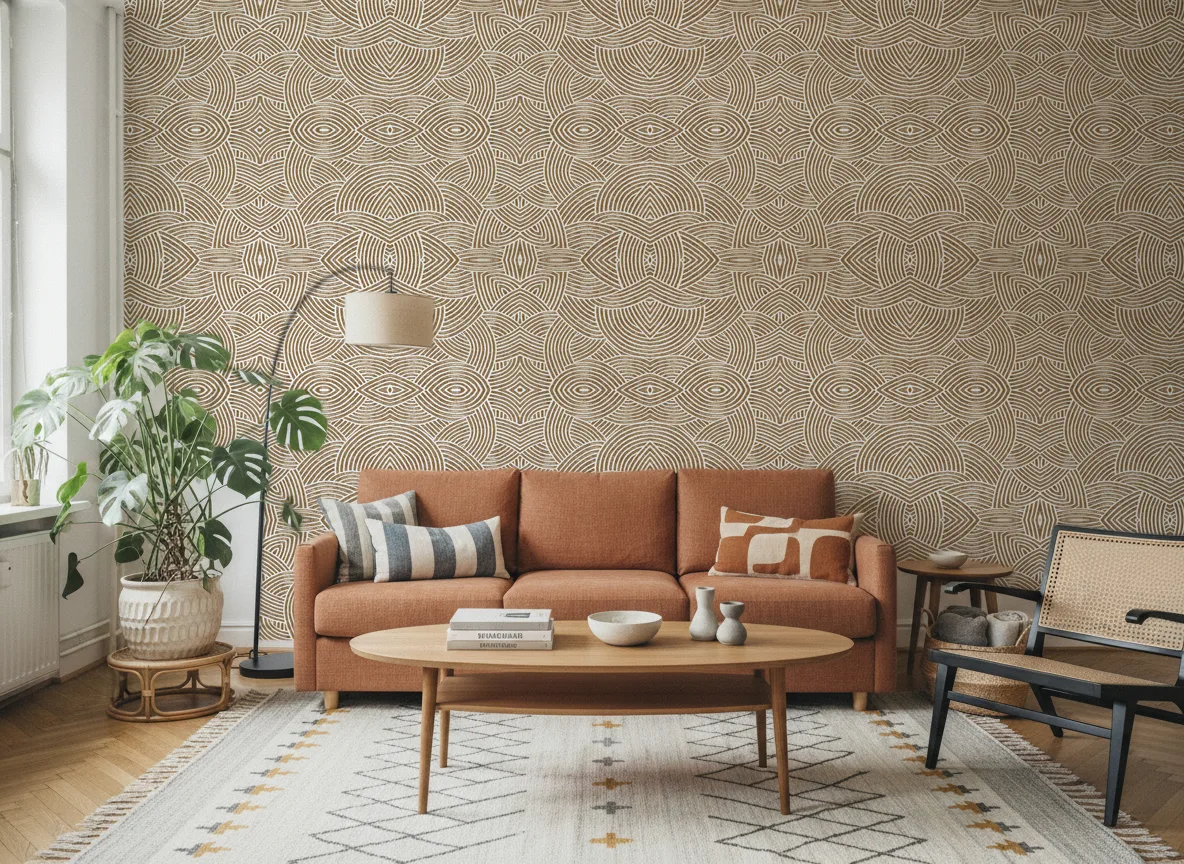 Assouan — Salon z terakotową sofą