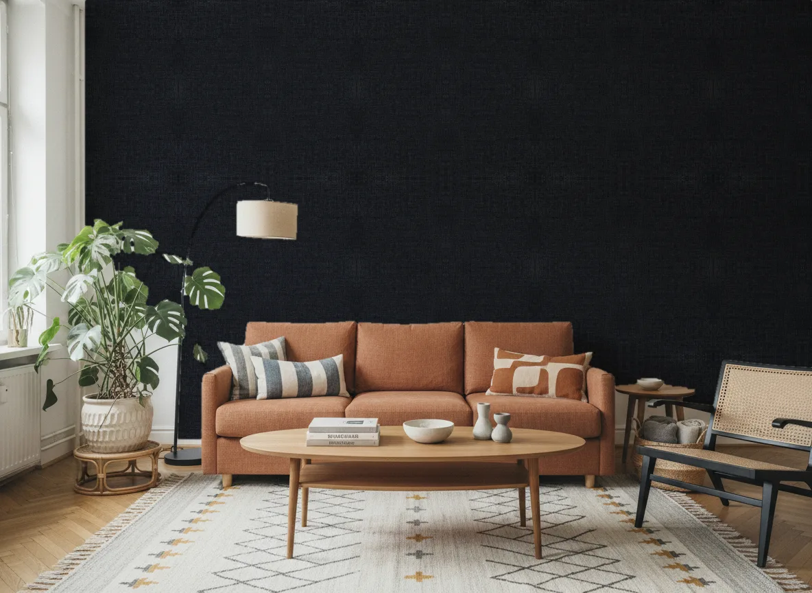 Tapeta obiektowa Milo W29 — Salon z terakotową sofą