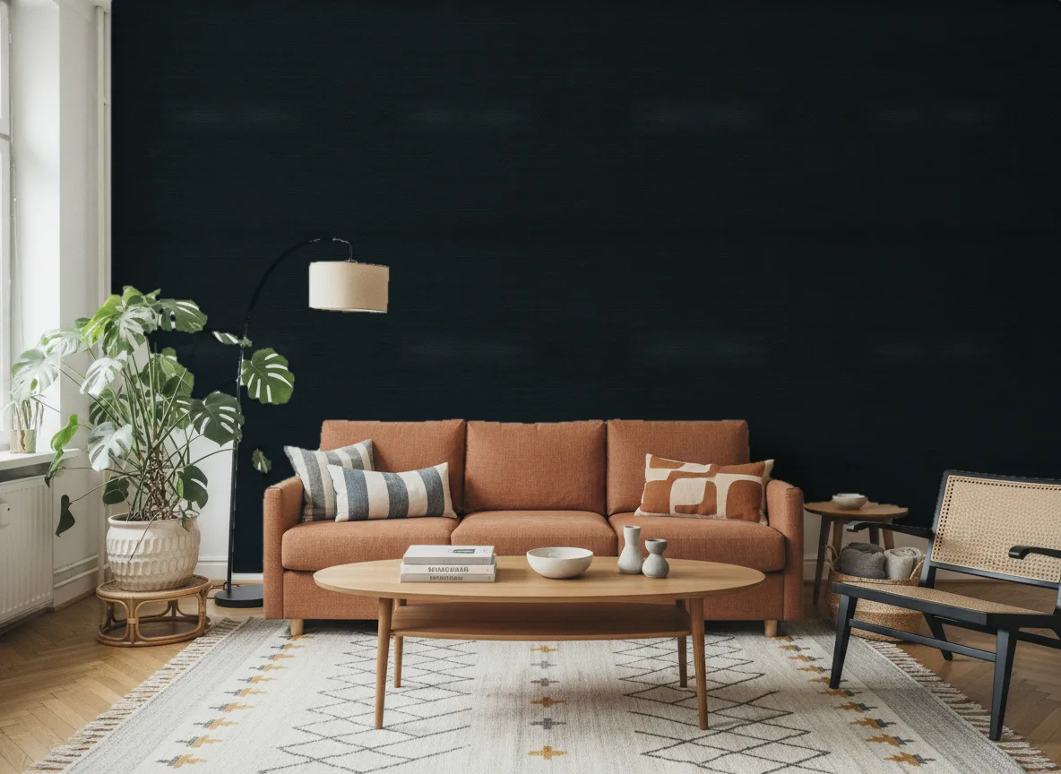 Tapeta obiektowa Ralph W47 — Salon z terakotową sofą
