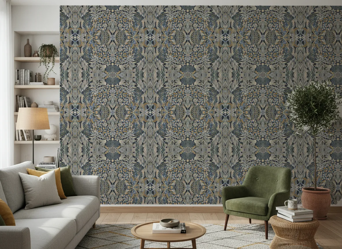 Borromee Jardin Felicia — Salon z zielonym fotelem