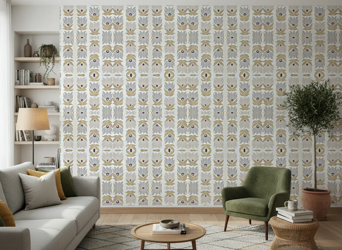 Dauphine — Salon z zielonym fotelem