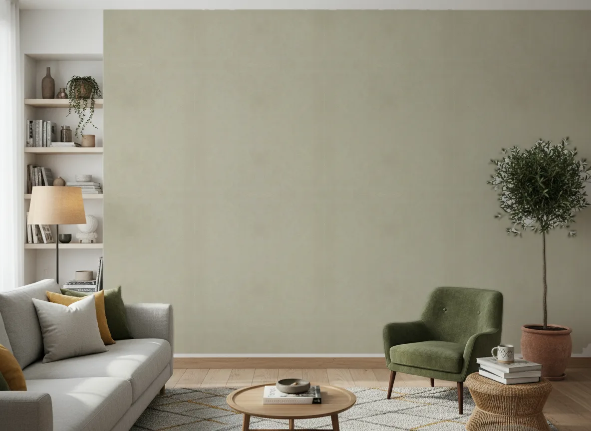 Lore Nature Precieuse – Textures — Salon z zielonym fotelem