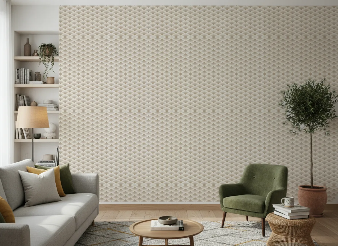 Nami — Salon z zielonym fotelem