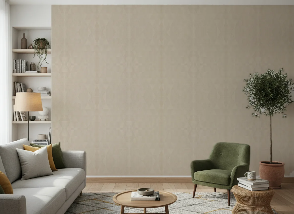 Parangon Textures Metalliques — Salon z zielonym fotelem