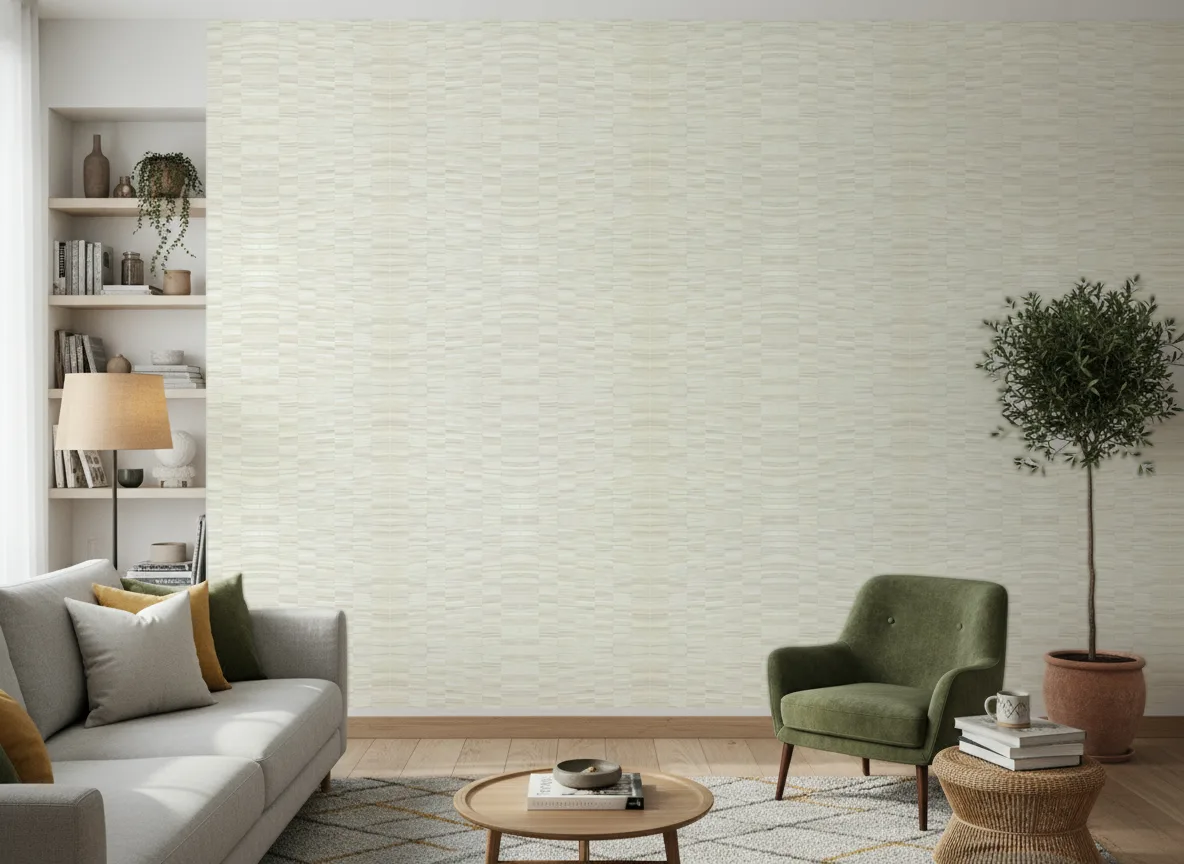 Stylosa Nature Precieuse – Textures — Salon z zielonym fotelem