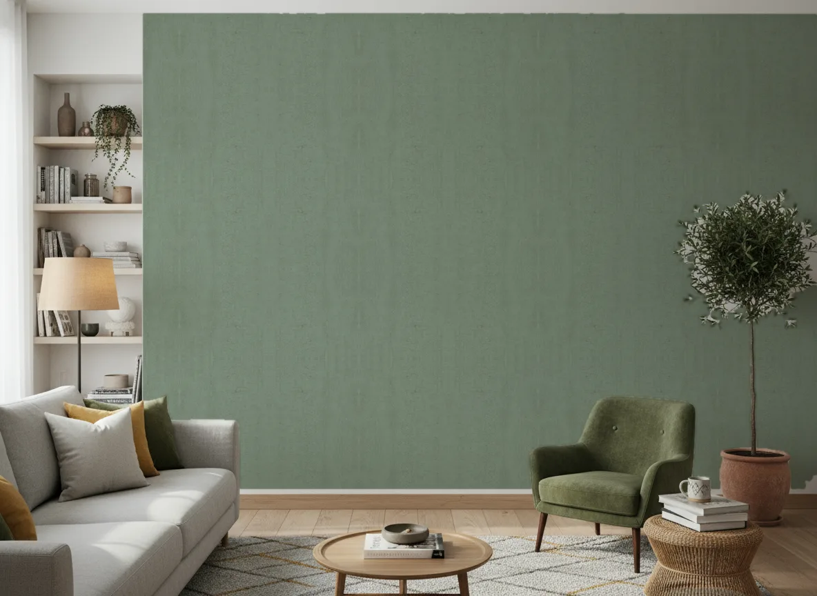 Origin — Salon z zielonym fotelem