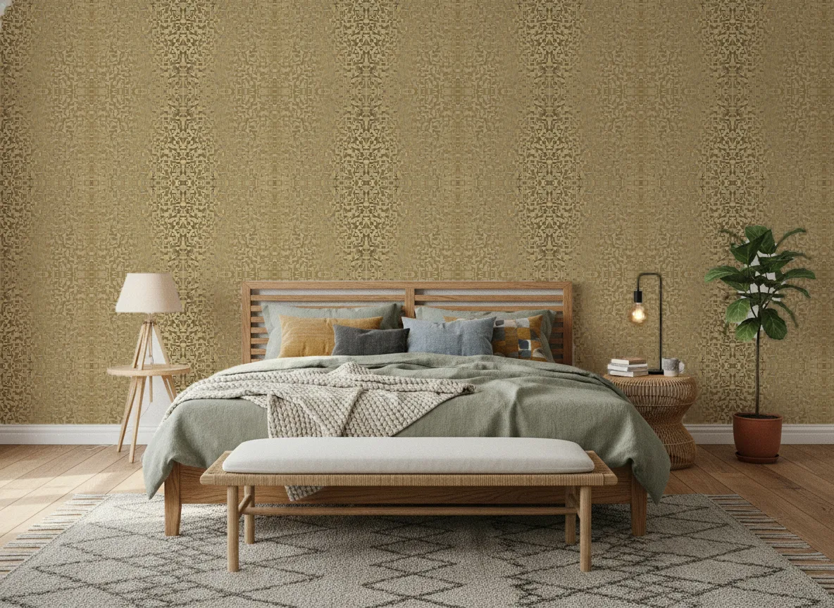 Veladero Textures Metalliques — Sypialnia z lnianą pościelą