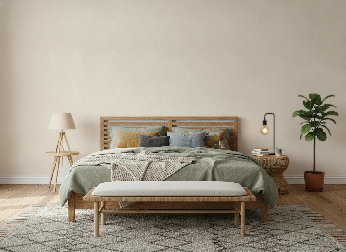 Vinacoustic Linen 3 — Sypialnia z lnianą pościelą