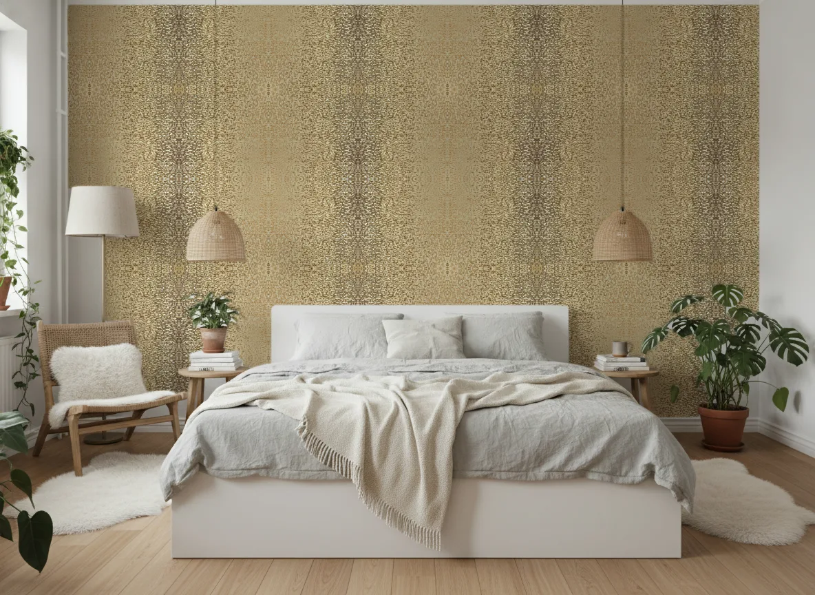 Pyrite Textures Metalliques — Sypialnia skandynawska