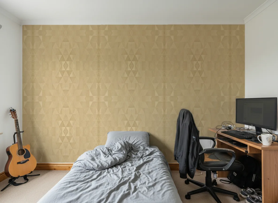 Iquira Textures Metalliques — Pokój nastolatka — ściana za łóżkiem