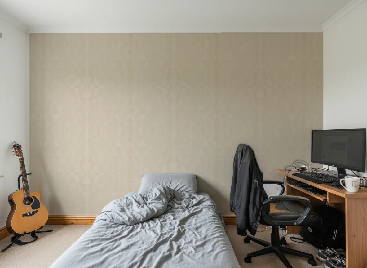 Parangon Textures Metalliques — Pokój nastolatka — ściana za łóżkiem