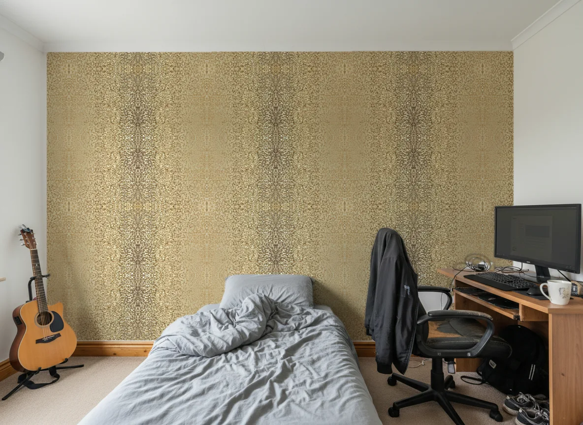 Pyrite Textures Metalliques — Pokój nastolatka — ściana za łóżkiem