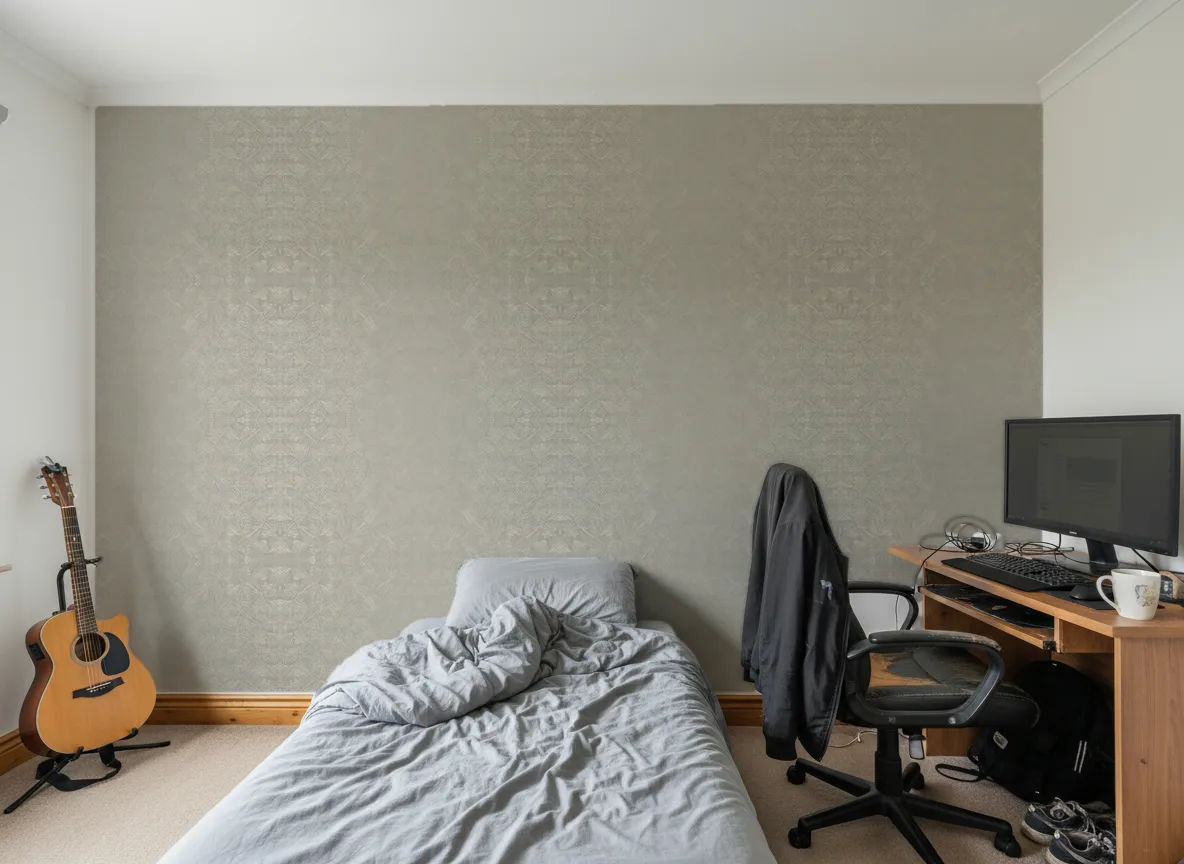 Songket Nature Precieuse – Textures — Pokój nastolatka — ściana za łóżkiem