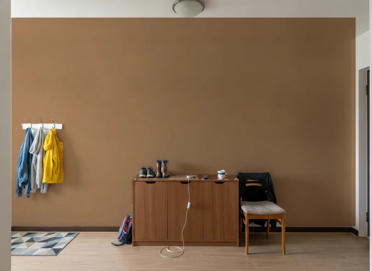 Minimalistyczna metaliczna — Przedpokój — długa ściana