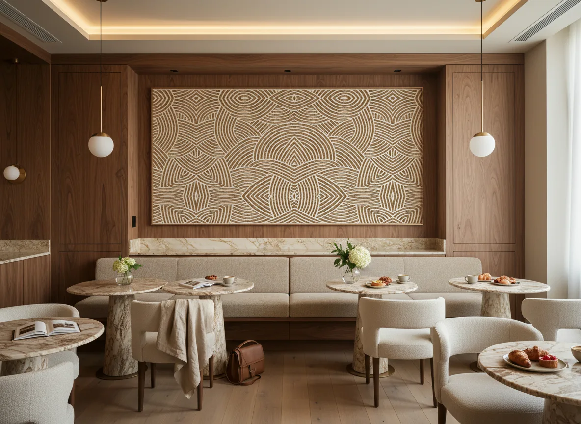Assouan — Restauracja hotelowa — pole nad ławą