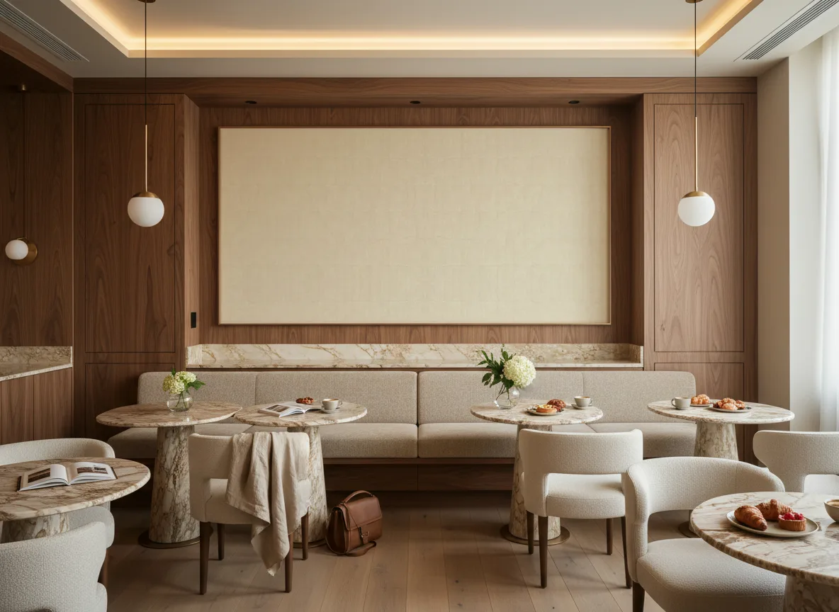 Bizen Texture Cerame — Restauracja hotelowa — pole nad ławą