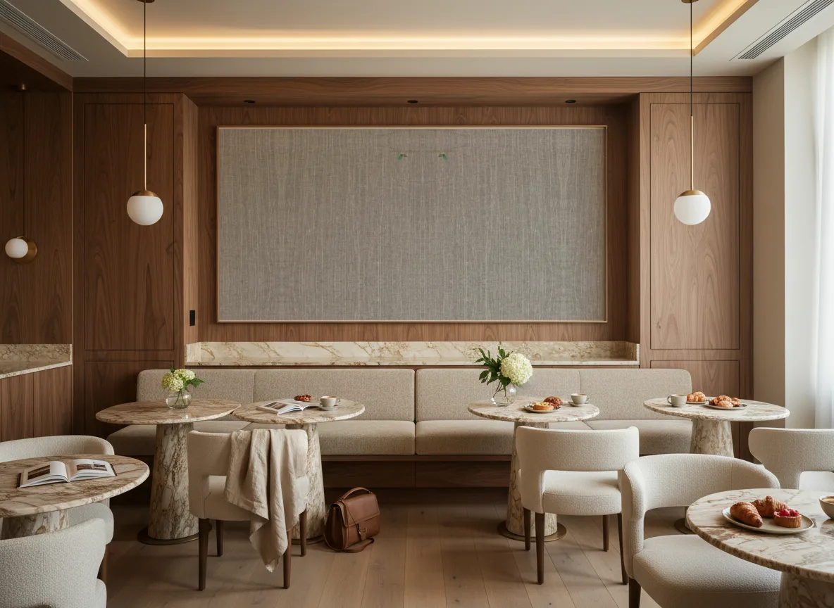 Linon Linessence — Restauracja hotelowa — pole nad ławą