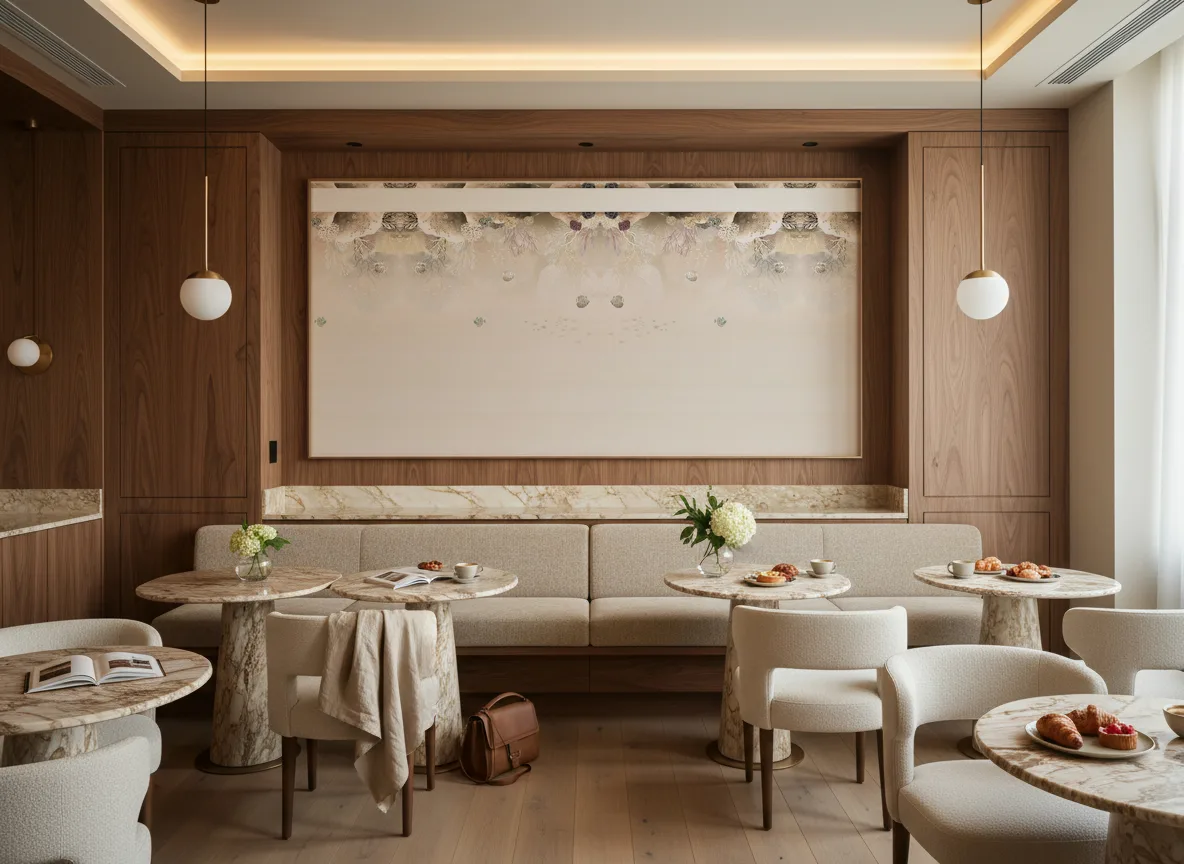 Polynesie — Restauracja hotelowa — pole nad ławą