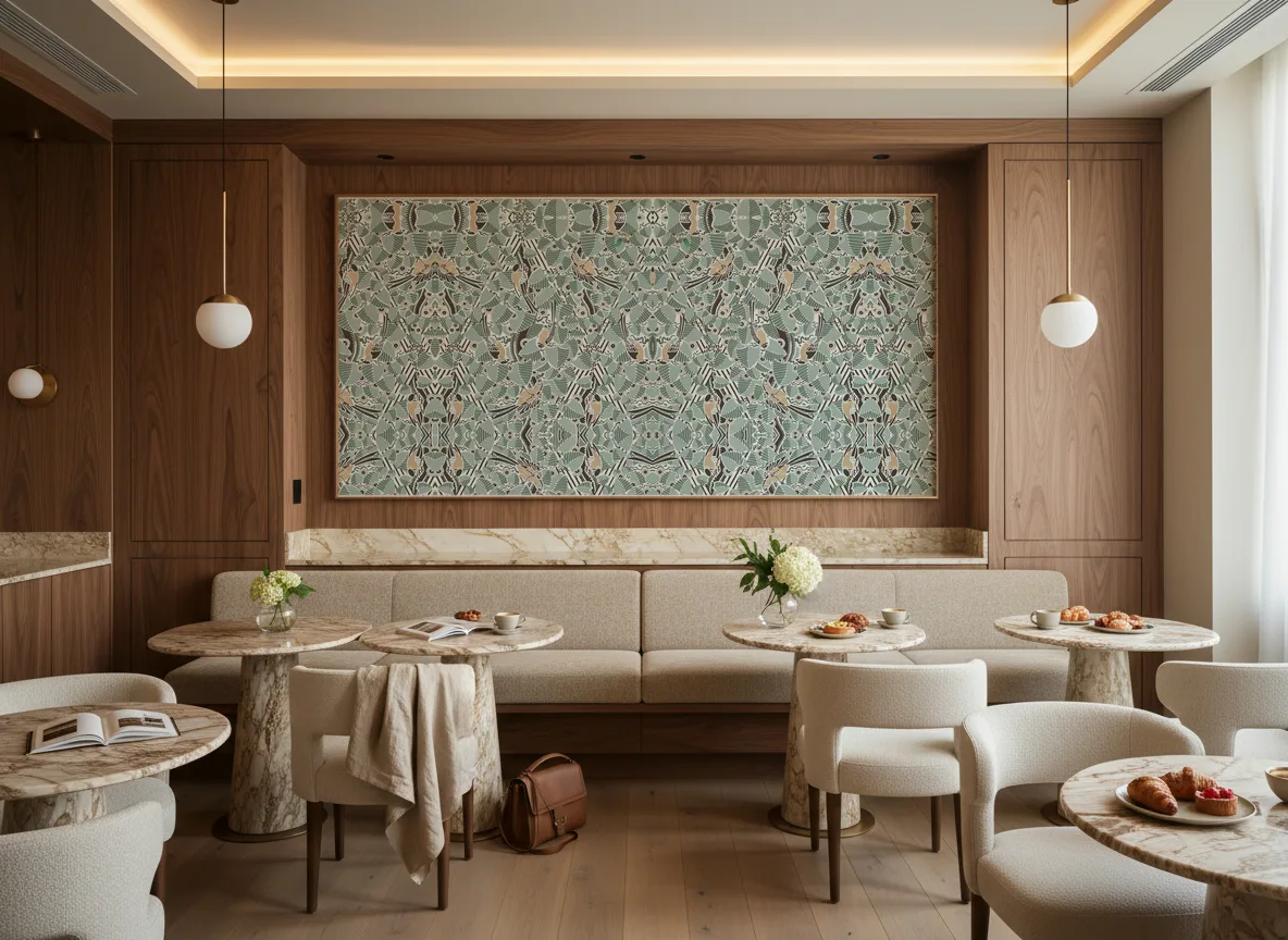Printemps Viennois — Restauracja hotelowa — pole nad ławą