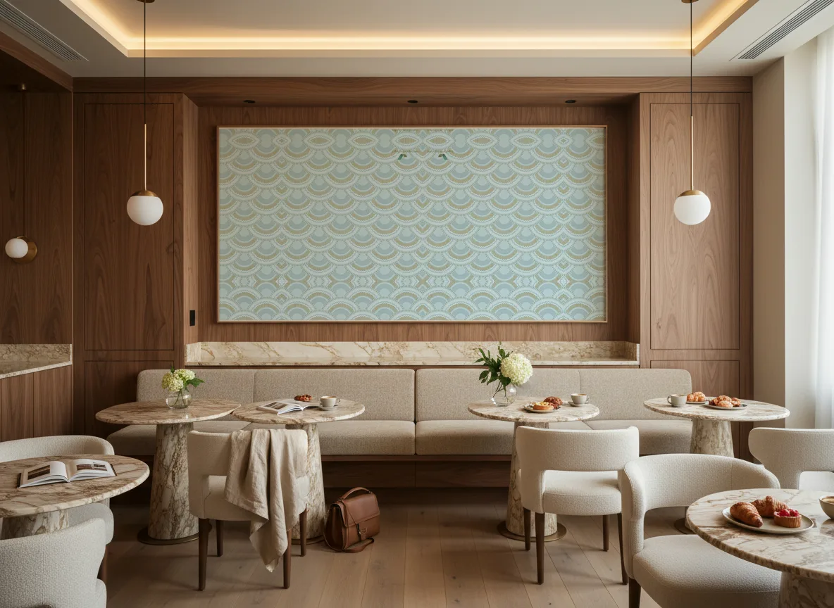 Printemps Viennois — Restauracja hotelowa — pole nad ławą