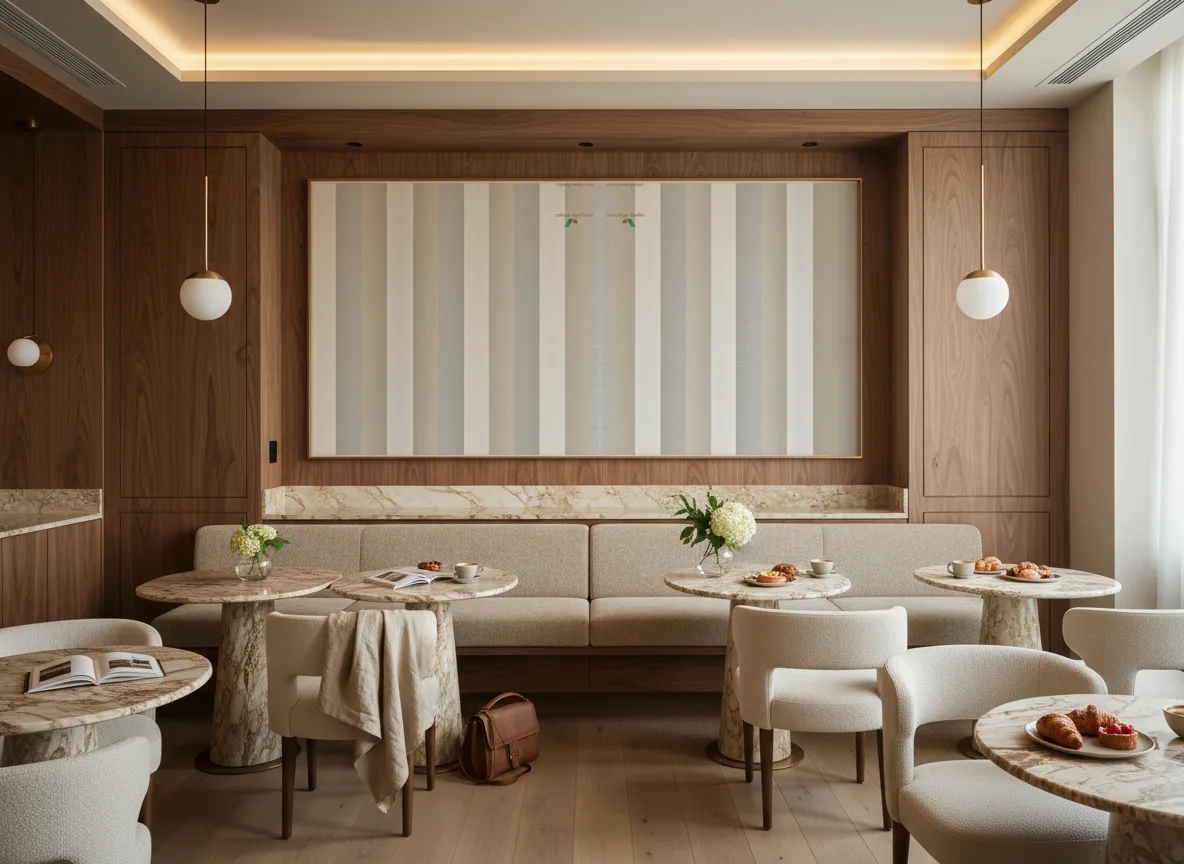 Prose Misura — Restauracja hotelowa — pole nad ławą