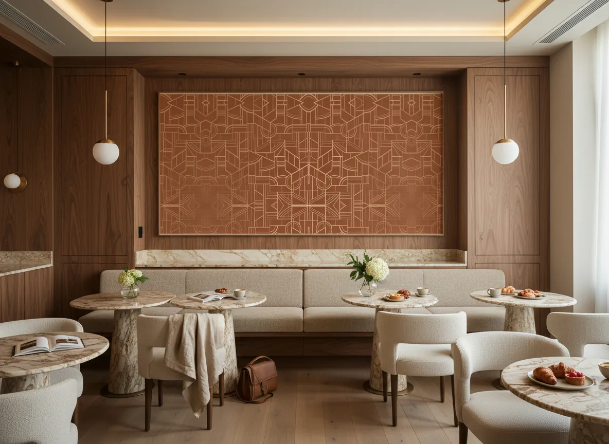 Reims — Restauracja hotelowa — pole nad ławą
