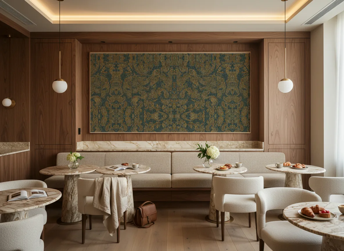Venetie — Restauracja hotelowa — pole nad ławą