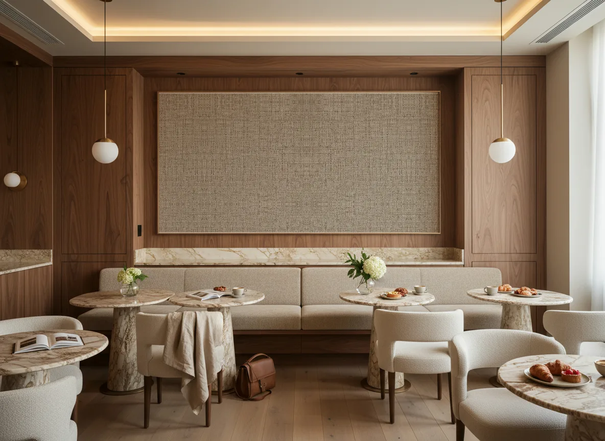 Vinacoustic Melia — Restauracja hotelowa — pole nad ławą