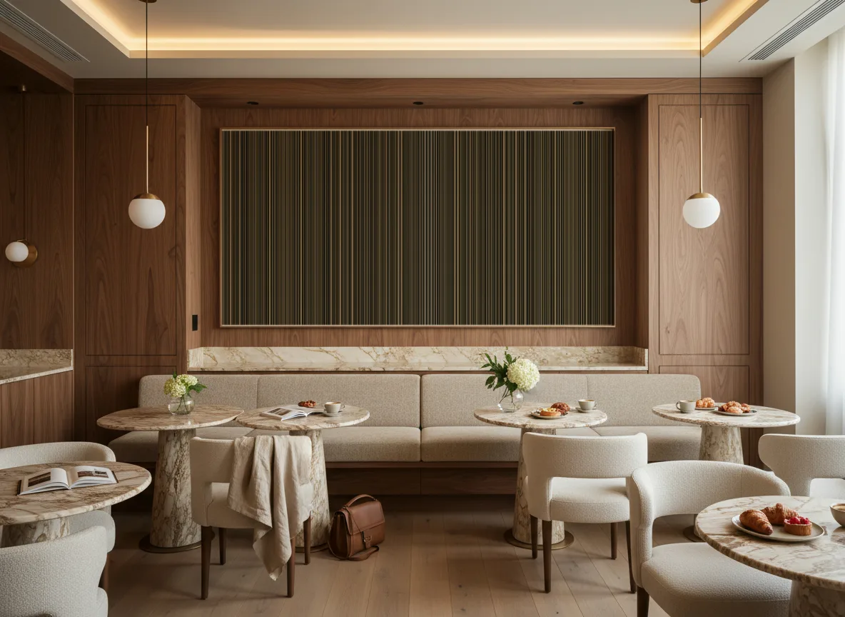 Tapeta obiektowa Harry Glossy W01 — Restauracja hotelowa — pole nad ławą