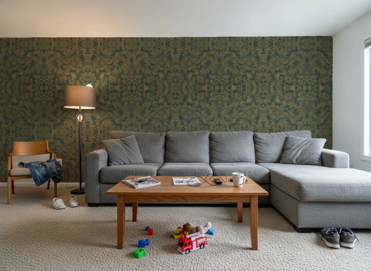 Venetie — Salon w domu — ściana za sofą