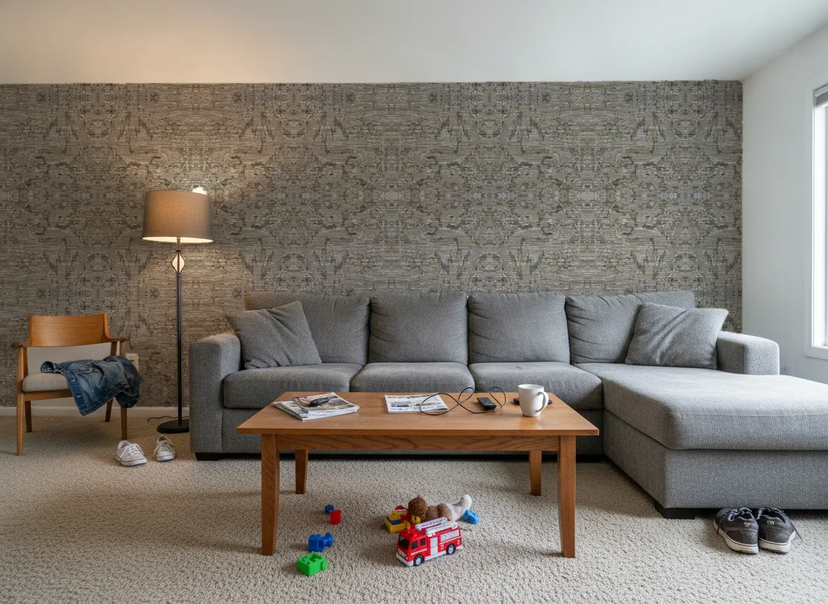 Verdure — Salon w domu — ściana za sofą
