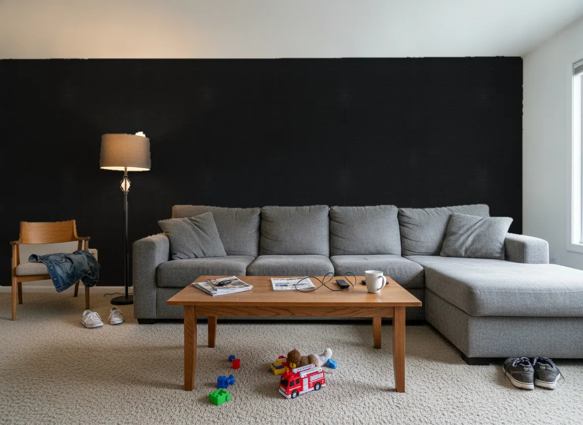 Tapeta obiektowa Kris W58 — Salon w domu — ściana za sofą