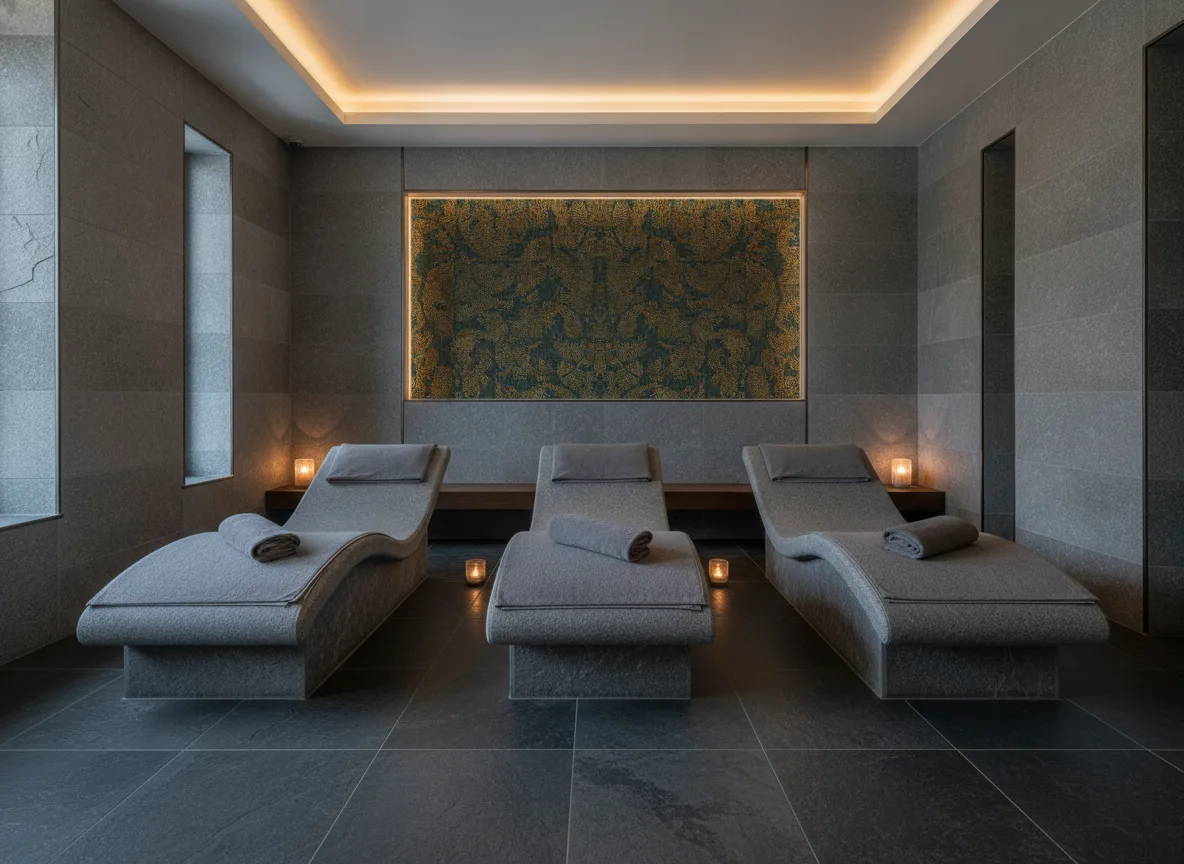 Venetie — Spa w szarym kamieniu — podświetlona wnęka