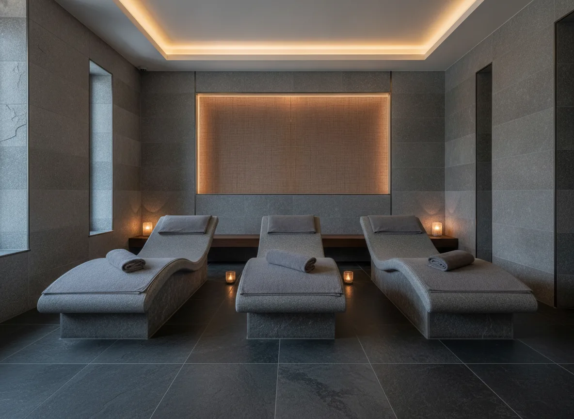 Bolton — Spa w szarym kamieniu — podświetlona wnęka